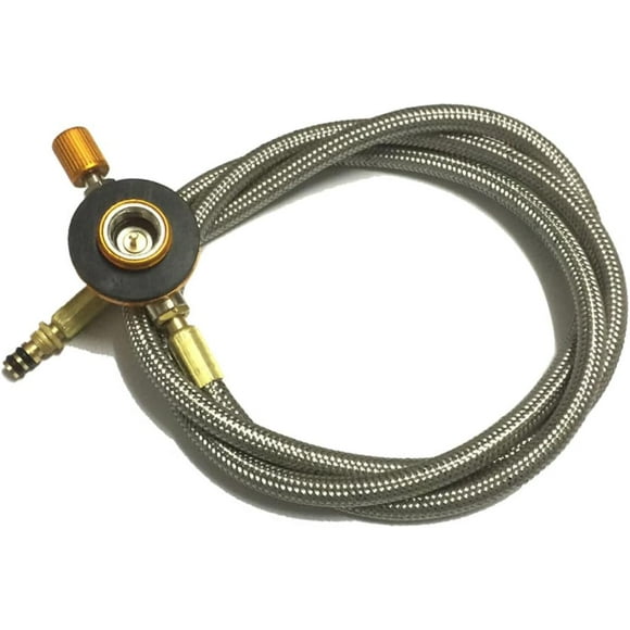 Burner Conduit Valve Pool Air Gas Heater Two Stage Propane Regulator Refill Splitter Torch Tank Gas Stove Burner Camper Sewer Hose Propane Burner Blow Camping Stove Portable Silver