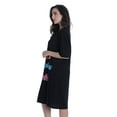 thumbnail image 2 of Just Love Short Sleeve Nightgown Sleep Dress for Women (Black - I Heart My PJs, Large), 2 of 3