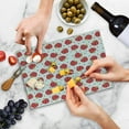 thumbnail image 5 of Fruits Cutting Board, Geometric Shapes Patterned Apples Curves and Circles on Dotted Background, Decorative Tempered Glass Cutting and Serving Board, Small Size, Blush Red Apple Green, by Ambesonne, 5 of 5