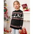 thumbnail image 4 of Garvee Kids Boys Girls Christmas Sweaters Holiday Unisex Sweater Crewneck Xmas Party Knit Reindeer Snowflakes Pullover, 4 of 8