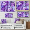 thumbnail image 4 of Designart "Tidal Tilt Purple and Blue Harmony" Extra Large Abstract Framed Wall Art - Modern Blue Abstract Geometric Bedroom Framed Canvas Wall Art, 4 of 6