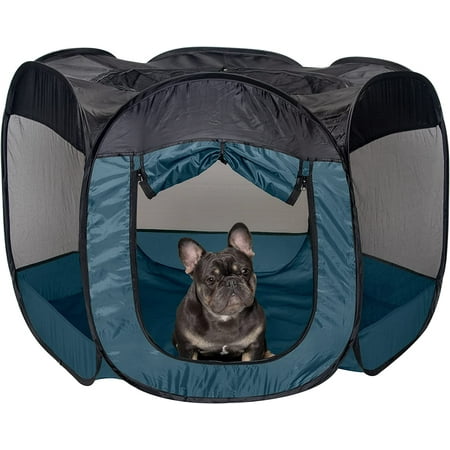 UPC: 0815181029791 | FurHaven Pet Products Mesh Open-Air Pet Playpen – Sailor Blue  Large