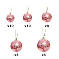thumbnail image 2 of 37-Pack Pearl Finish Christmas Ornament Set - Elegant Pearlescent Shatterproof Decor for Xmas Tree, Gifting & Holiday Home Decoration (Premium Gift Box Included) Rose Gold, 2 of 3