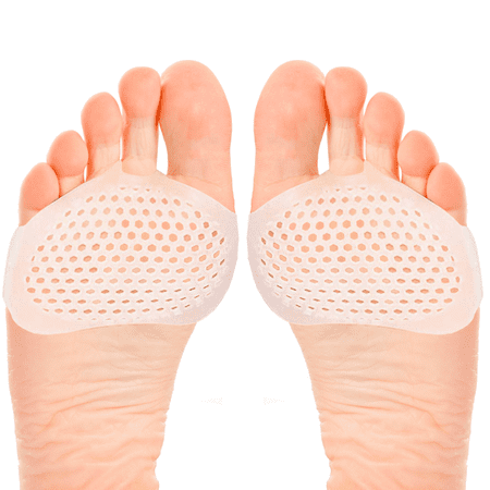 Pivit Soft Gel Metatarsal Pads | 2 Pack | Forefoot Support Guard with Toe Ring | Flat Feet Orthotic Insole Cushion | Silicone Ball of Foot for Sesamoiditis, Runners, Muscle Soreness, and (Best Orthotics For Pttd)