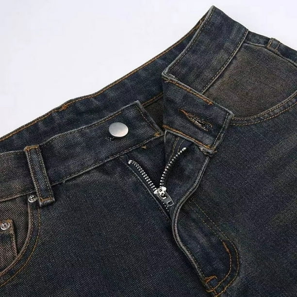 Fongt Design Y2k Ripped Jeans Women's Straight High Waist Wide Leg Black  Denim Pants Hip Hop Fashion Streetwear Vintage Clothes