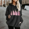 thumbnail image 2 of Women Christmas Sherpa Pullover Hoodie Funny Xmas Tree Graphic Xmas Tree Fleece Sweatshirt Fluffy Fall Hooded Tops, 2 of 4
