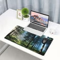 thumbnail image 6 of Desk Mat,Forest Extended Gaming Mouse Pad for Office Work & Game,Computer Keyboard Mouse Mat Desk Non-Slip Rubber Base Large Mousepad with Stitched Edges, 31.5x15.7inch, 6 of 6