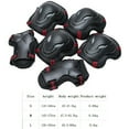 thumbnail image 3 of Douhoow 6pcs/set Teen Kid Protective Gear Knee Elbow Wrist Pad Guards Skateboard, 3 of 9