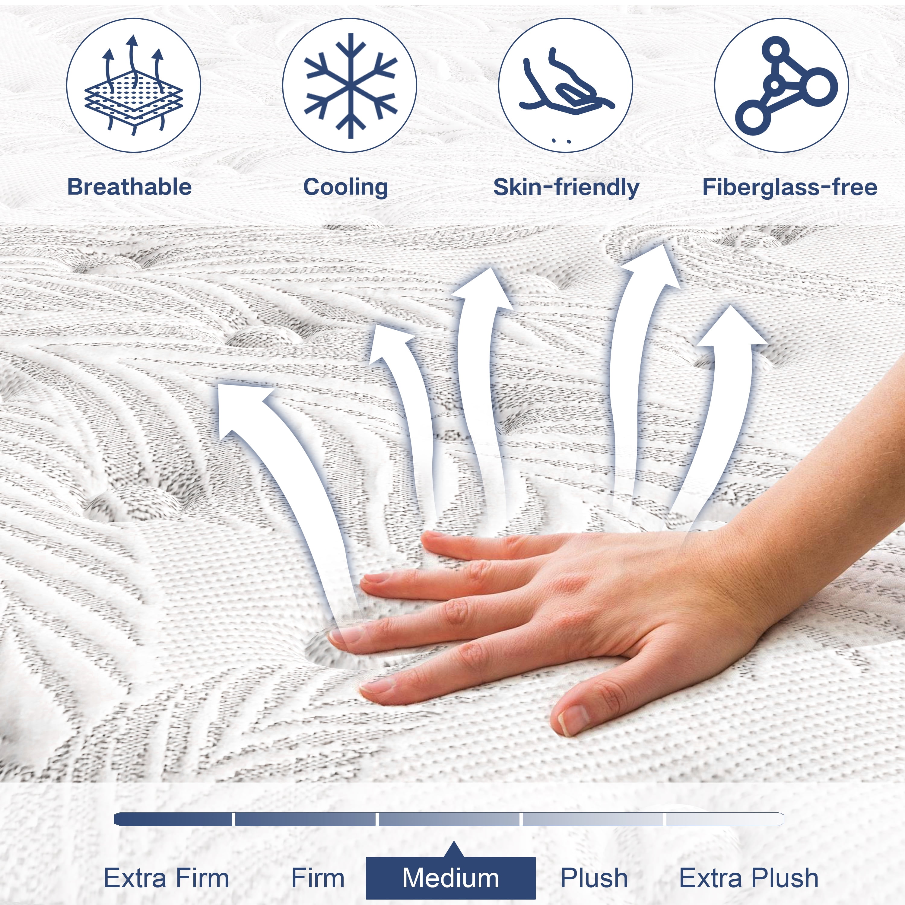 KOW Mattress 12 inch Full Size, Gel Memory Foam Hybrid Mattress in a Box, Cozy Sleep