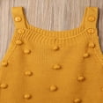 thumbnail image 4 of Newborn Baby Boy Girl Sleeveless Knit Bodysuit Solid Color Button Jumpsuit Warm Clothes, 4 of 6