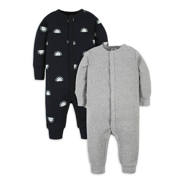 Modern Moments by Gerber Baby Boy Coveralls, 2-Pack (Newborn-12 Months ...