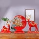 thumbnail image 2 of Figuras de renos, estatuas de ciervos, decoración, esculturas de alces, adornos, obras de arte para Rojo, 2 of 8