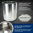 thumbnail image 3 of Master Elite 1 Gallon Unlined Empty Metal Paint Can Bucket with Lid - Triple Tight Lid Seal, 128 fl. oz. Steel Coating Storage Container Tin - Store Leftover Oil-Based Paint, Automotive, Adhesive, 3 of 7