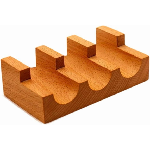 ABCISI Wood Sushi Temaki Holder, Rustic Novelty Serving Tray, Taco Display Stand Sushi Hand Roll Holder for Party Restaurant Dining Room, Presentation Platter Roll Boat Food Display, 3 Grid