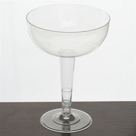 12pcs Clear 8oz Classy Round Plastic Disposable Champagne Glass 2PK