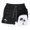 thumbnail image 3 of XFeng Men's 2 in 1 Swim Trunks, Print Board Shorts with Compression Liner, Quick Dry Beach Swim Shorts with Pockets, 3 of 3