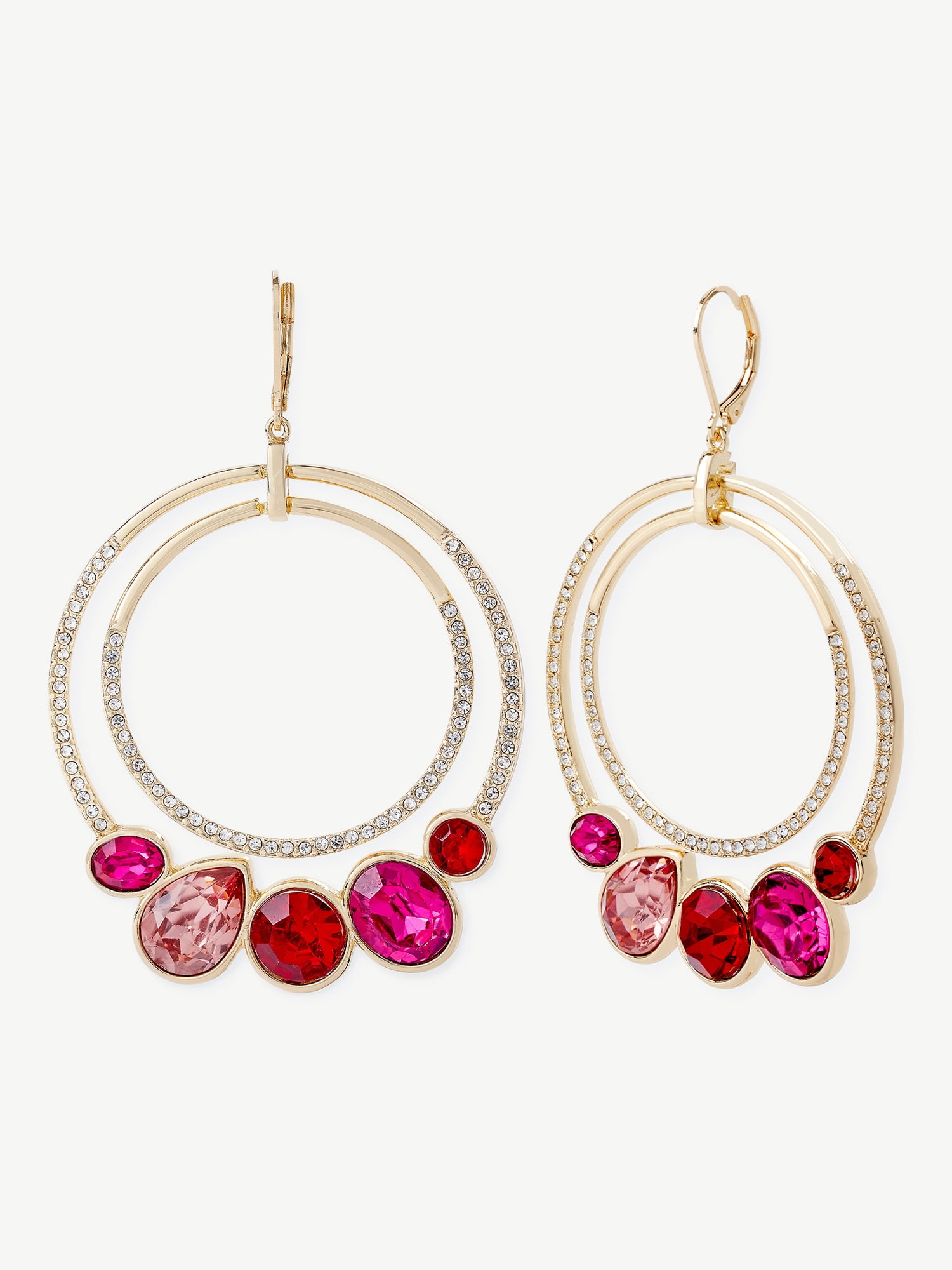 Sofia Jewelry by Sofia Vergara Women's Gold-Tone Red and Pink Stone ...