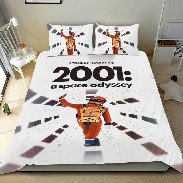 2001: Una Odisea en el Espacio Conjunto de sábanas temático, trío de piezas, cómodo y amigable con la piel, diseño único, regalo de decoración para el hogar para familiares, amigos y fans,135cm *200cm