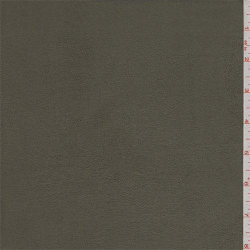Dark Olive Green Microsuede, Fabric Sold By the Yard