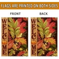 thumbnail image 6 of Fall Garden Flag, Welcome Fall Maple Leaves Garden Flags 12x18 Double Sided, Autumn Yard Flag Burlap Fall Thanksgiving Decorations for Home Indoor Outdoor Outside Porch Patio Garden, 6 of 6
