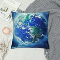 thumbnail image 2 of Nawypu  Earth Throw Pillow Covers,Blue Earth Abstract Pillow Covers, Decorative Retro Aesthetic Lumbar Cushion Case Pillowcase for Couch Sofa, 2 of 5