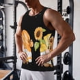 thumbnail image 5 of Gukieu Hello Spring Sunflower Gnomes Print Men's Quick Dry Fitness Vest, Round Neck Sleeveless Fitness Bodybuilding Top-4X-Large, 5 of 7