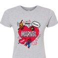 thumbnail image 3 of Marvel The Avengers - Valentines Doodle - Juniors Fitted Graphic T-Shirt, 3 of 5