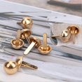 thumbnail image 2 of 100 Pcs Mushroom shaped Decoration Rivets DIY Accessories for Bags Shoes Hats Clothes(10mm Gold ), 2 of 4