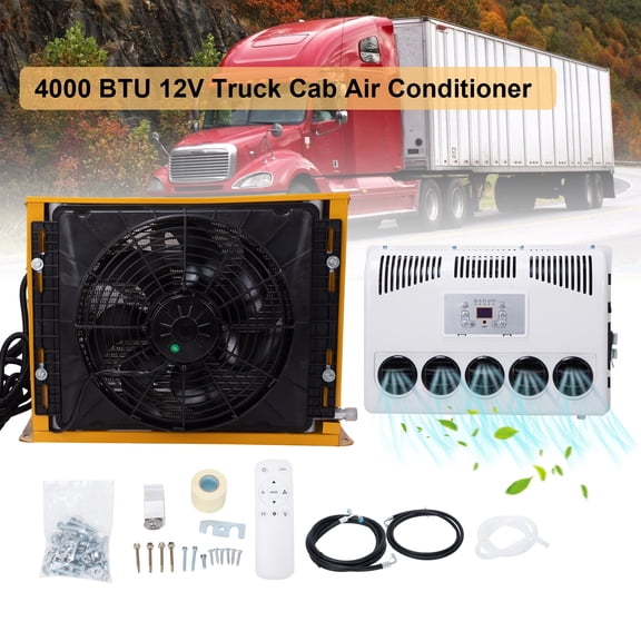 12V 4000BTU Electric Truck Air Conditioner Universal Split AC for RV Bus Caravan