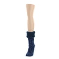 thumbnail image 5 of MeMoi Twist Fuzz Sherpa Lined Ankle Length Lounge Sock - Womens - Female, One Size, Black, 5 of 5