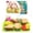 B, variant on 9Pcs Happy Kids Meal Hamburger and Hot Dog Play Set, Pizza Food Cooking Toy, with Toy Chess Burger, Fries, Hot Dog, Pizza, Coke, Ketchup, and Tray