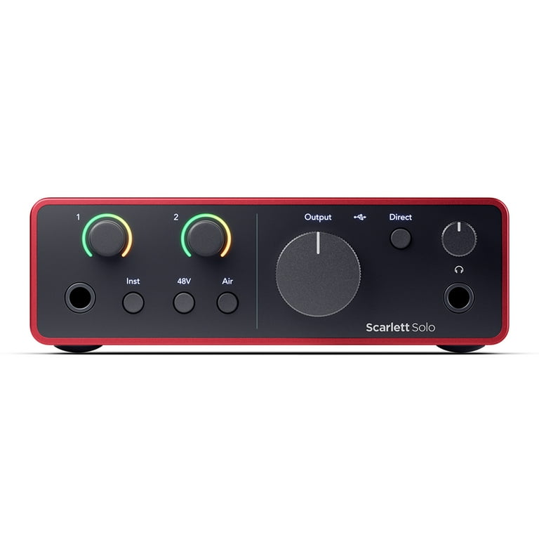 Focusrite Scarlett Solo 4th Gen USB Audio Interface with Software