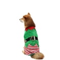 thumbnail image 2 of Pet Dog Cat Christmas Elf Costume, Funny Soft Cozy Holiday Party Cosplay Outfit, Perfect for All Breeds Winter Fun Festive Dress Up Green M, 2 of 6