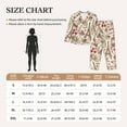 thumbnail image 6 of Kll Paris Vintage Print Women'S Long Sleeve Pajamas With Pants Sleepwear Loungewear 2 Set-Small, 6 of 9