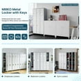 thumbnail image 5 of STANI Metal Locker 6 Doors Employees Locker Storage Cabinet Locker School Hospital Gym Locker Requires Assembly, 5 of 5