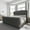 Gray, variant on Merluxy California King Size Platform Bed Frame, Velvet Upholstered Sleigh Bed with Scroll Wingback Headboard & Footboard/Button Tufted, Black