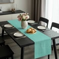 thumbnail image 2 of Turquoise Burlap Texture Table Runner 70 Inches Long, Farmhouse Vintage Aqua Kitchen Coffee Dining Table Decoration for Home Party Birthday Wedding Home Decor 13x70 Inches, 2 of 8