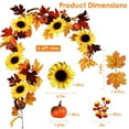 thumbnail image 3 of Maple Leaves Fall Garland 5.6ft/Strand Fall Garland Colorful Autumn Decoration For Home Wedding Party Thanksgiving, 3 of 4