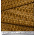 thumbnail image 2 of Soimoi Yellow Poly Georgette Fabric Wild Animal Skin Small Printed Fabric 1 Yard 42 Inch Wide, 2 of 3
