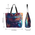 thumbnail image 5 of Yiaed Colorful Feather Owl Print Handbag for Women Tote Purse Shoulder Bag Large Fashion Hobo Purse Handbag Shopping Tote, 5 of 5