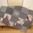 thumbnail image 3 of Woven Blanket Throw Personalized Photo Blanket Woven Customized Gifts for Family Friends Co-Workers on Birthday Anniversary Christmas Soft and Lightweight Blanket Woven with Fringe Blankets, 3 of 5