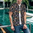 thumbnail image 6 of Lsque Mushroom Pattern Mens Polo Golf Shirts Funny Graphics Shorts Sleeve Button Shirts Baseball T-shirt-Medium, 6 of 7