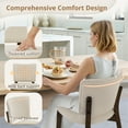 thumbnail image 6 of Dycanpo Wooden Dining Chairs Set of 4, Wide Back Kitchen Side Chairs for Modern Farmhouse Dining Room, Linen Upholstered and Dark Brown Legs, 6 of 8