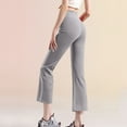 thumbnail image 6 of AINIYS High Waisted Relaxed Straight Leg Capris Pants for Women Commute Shopping Weekend Gray M, 6 of 9