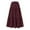 Wine, variant on Ediodpoh Womens Skirt Women's Spring Summer Casual High Waist Linen Solid Color Pleated Loose Swing Half Length Skirt L