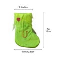 thumbnail image 3 of PONPRNGY A-Z Letter Christmas Stockings - 7 inch Green Velvet Holiday Stockings for Fireplace Mantle or Wall Decor - Perfect for Christmas Decorations, 3 of 5