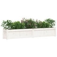 thumbnail image 4 of vidaXL Garden Planter White 70.9"x12.2"x12.2" Solid Wood Pine, 4 of 10