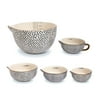 Thyme & Table, 5-Piece Ceramic Mixing Bowl and Mea
