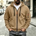 thumbnail image 5 of WIZUTIZ Men's Tactical Work Hoodie Polyester Blend Multi Pocket Utility Long Sleeve Sweatshirt Outdoor Casual Fall Winter Jacket Coat Top, 5 of 5