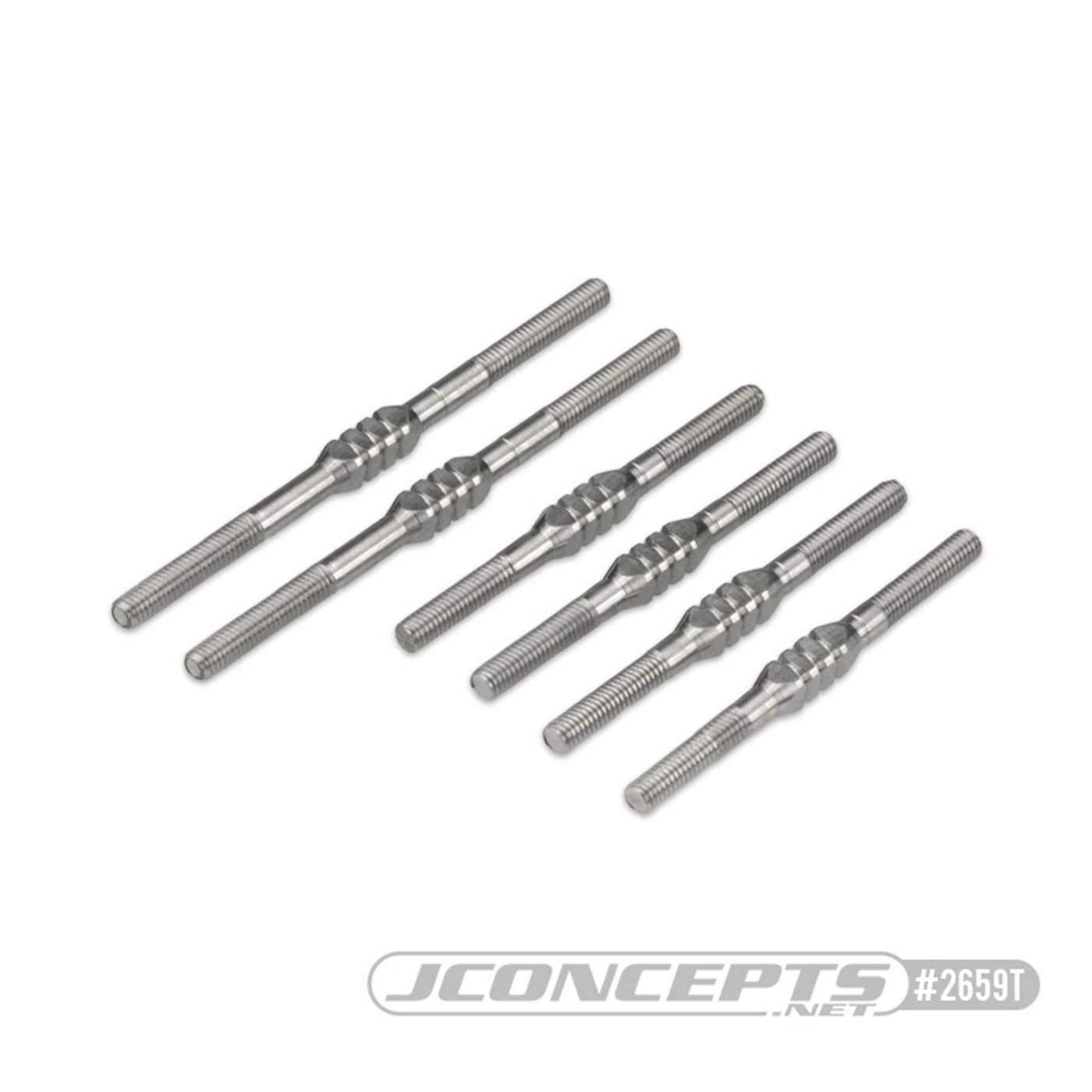 JConcepts 2659T Tekno EB410 Fin Titanium Turnbuckle Set 6pc